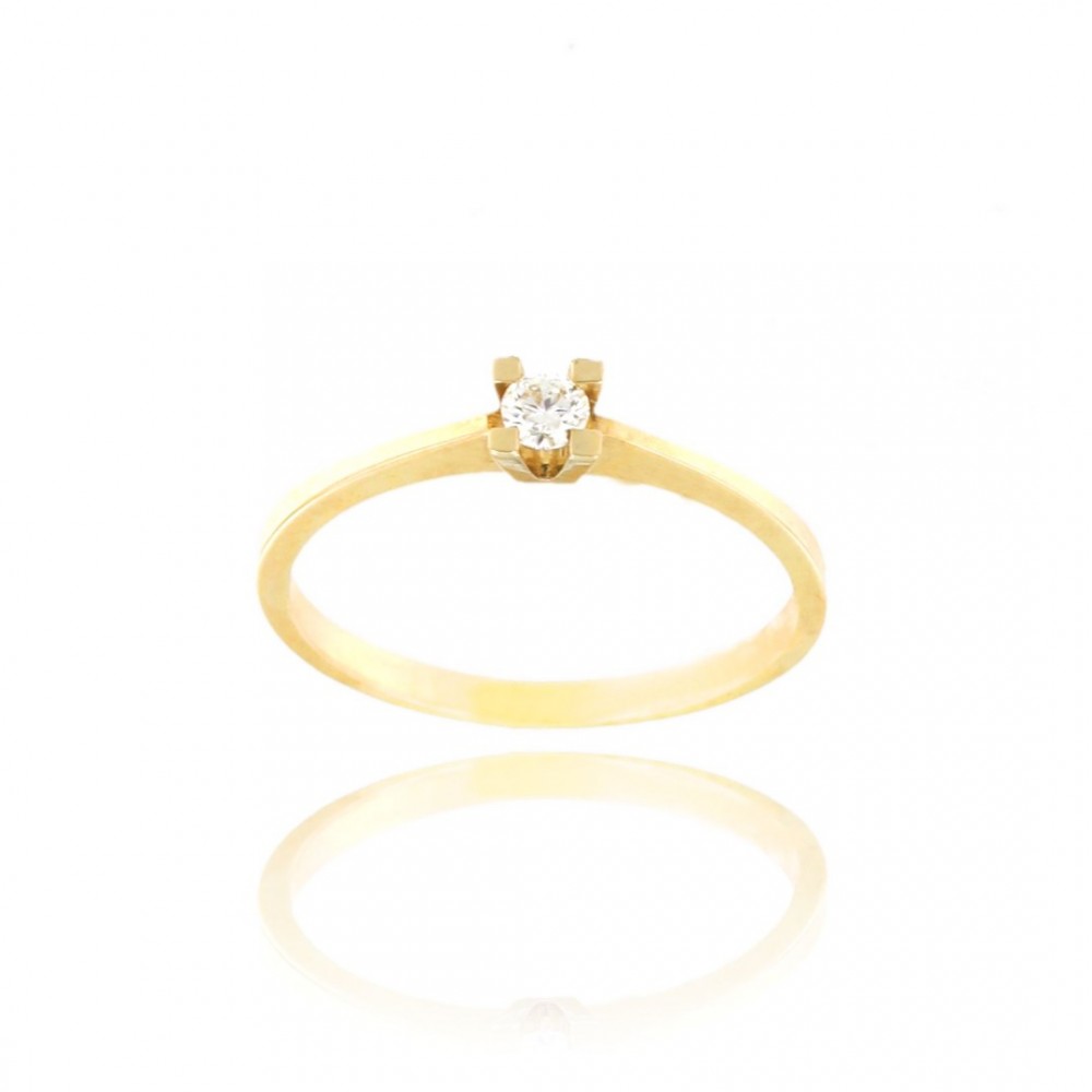 ПРЪСТЕН 14К ЗЛАТО С ДИАМАНТИ 