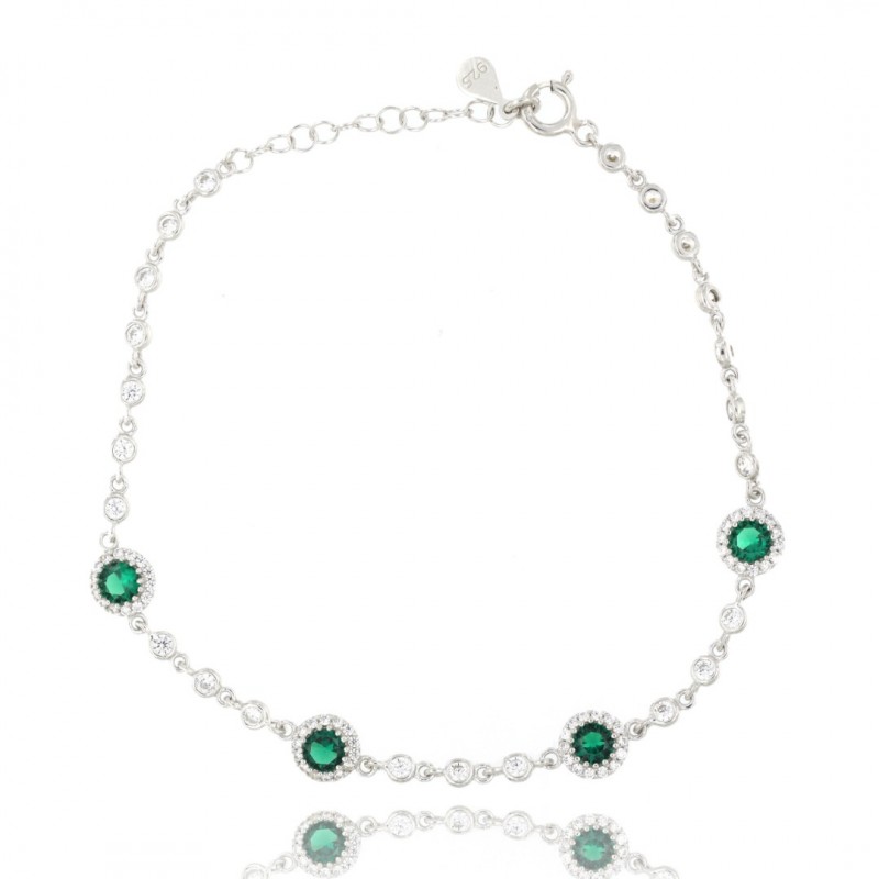 ГРИВНА СРЕБРО 925 РОДИЕВО ПОКРИТИЕ С ЦИРКОН